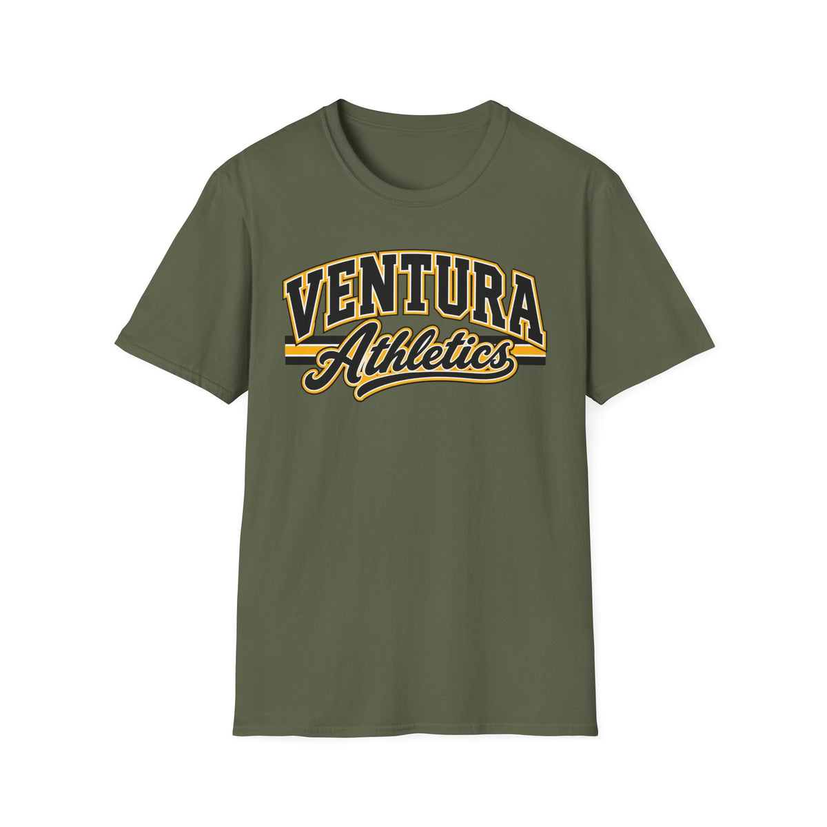 Ventura Athletics T-Shirt — Vintage Collegiate Crew Tee