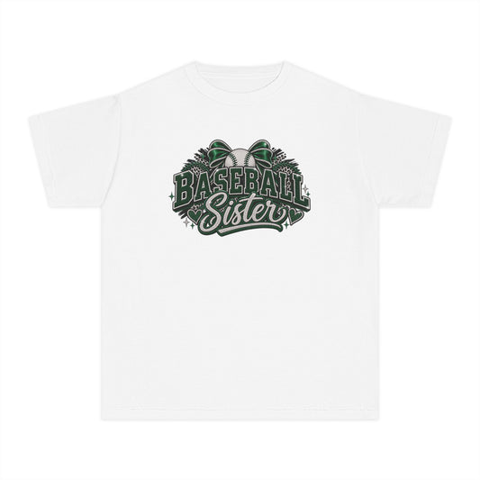 Baseball Sister Youth Tee - Cute Vintage Baseball Design for Girls, Team Spirit Gift