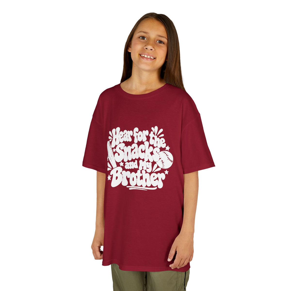 Kids T‑Shirt “I’m for the Snacks (Not My Brother)” Retro Graphic Tee