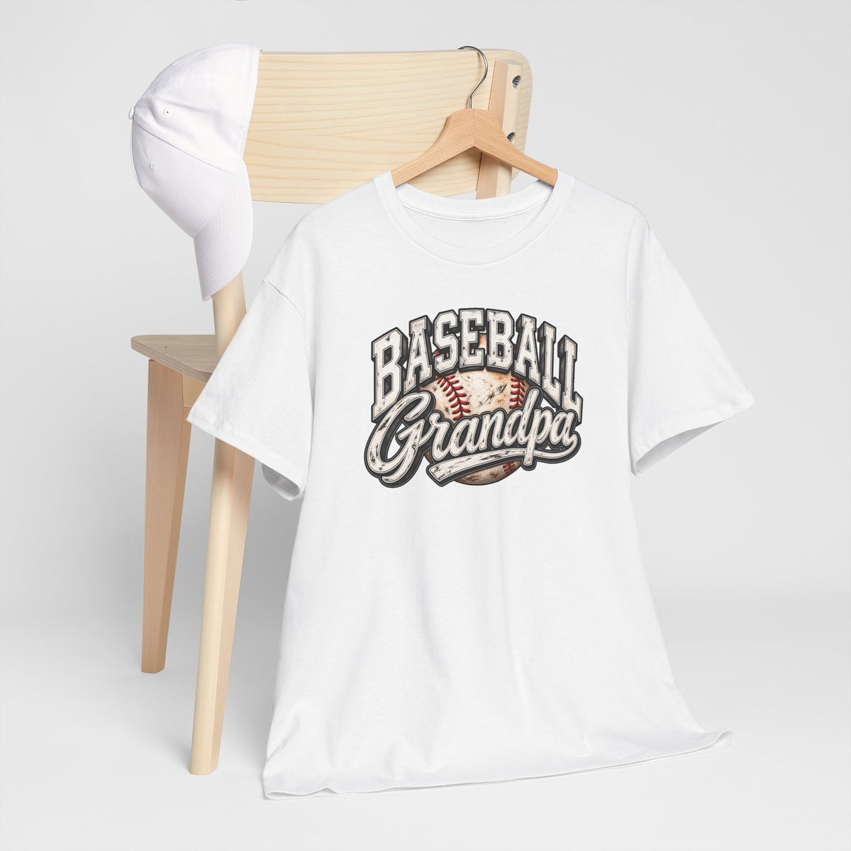 Baseball Grandpa T-Shirt — Vintage Baseball Graphic Tee for Grandfathers