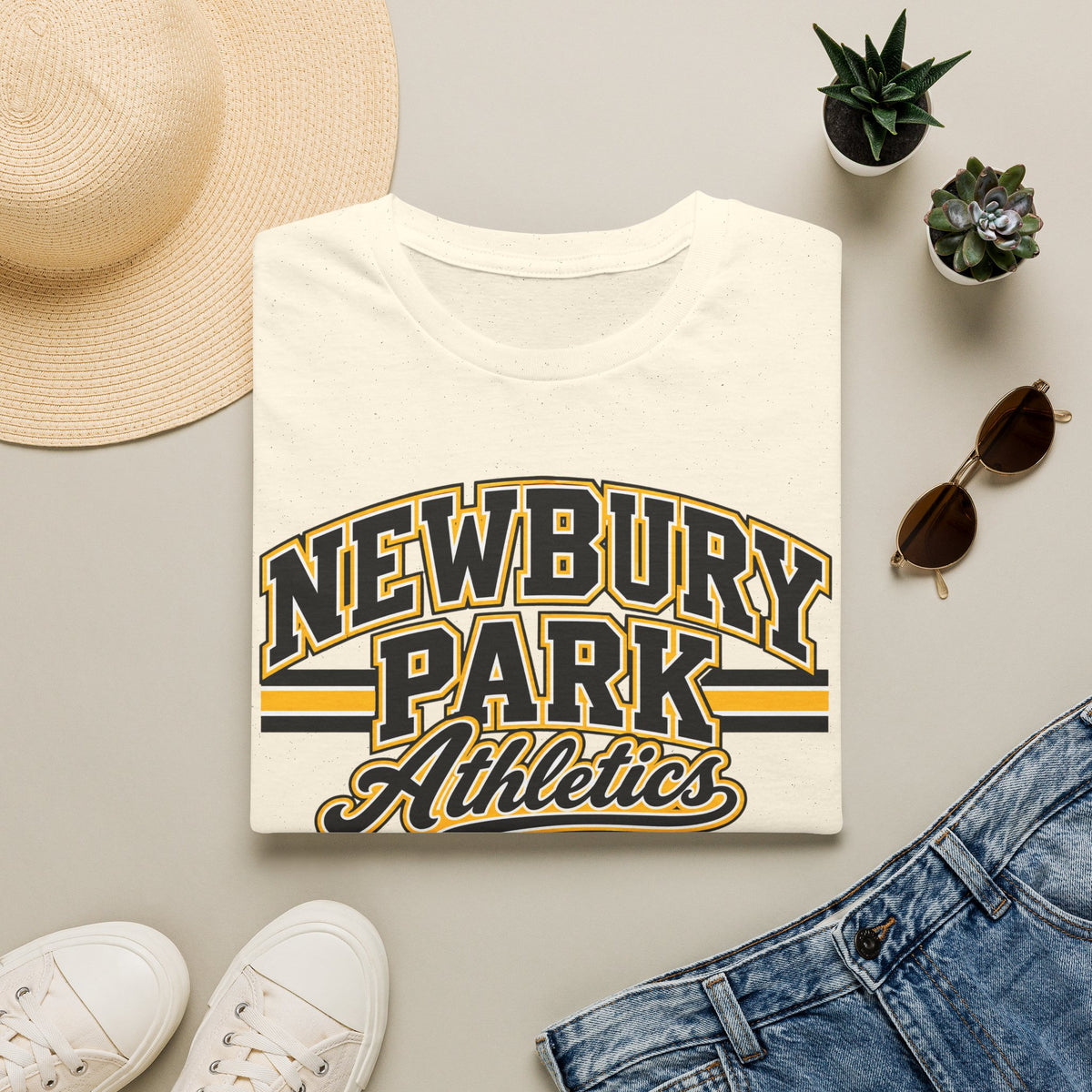Newbury Park Athletics T‑Shirt — Vintage Collegiate Sports Tee
