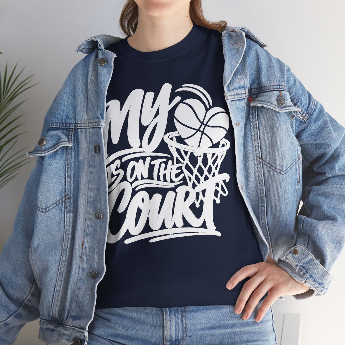 My Heart Is On The Court Basketball T-Shirt