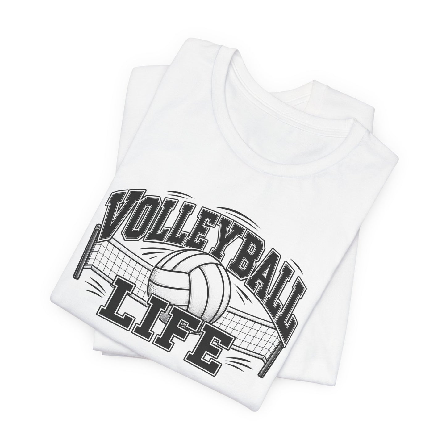 Volleyball Life Tee — Graphic Volleyball Net Shirt