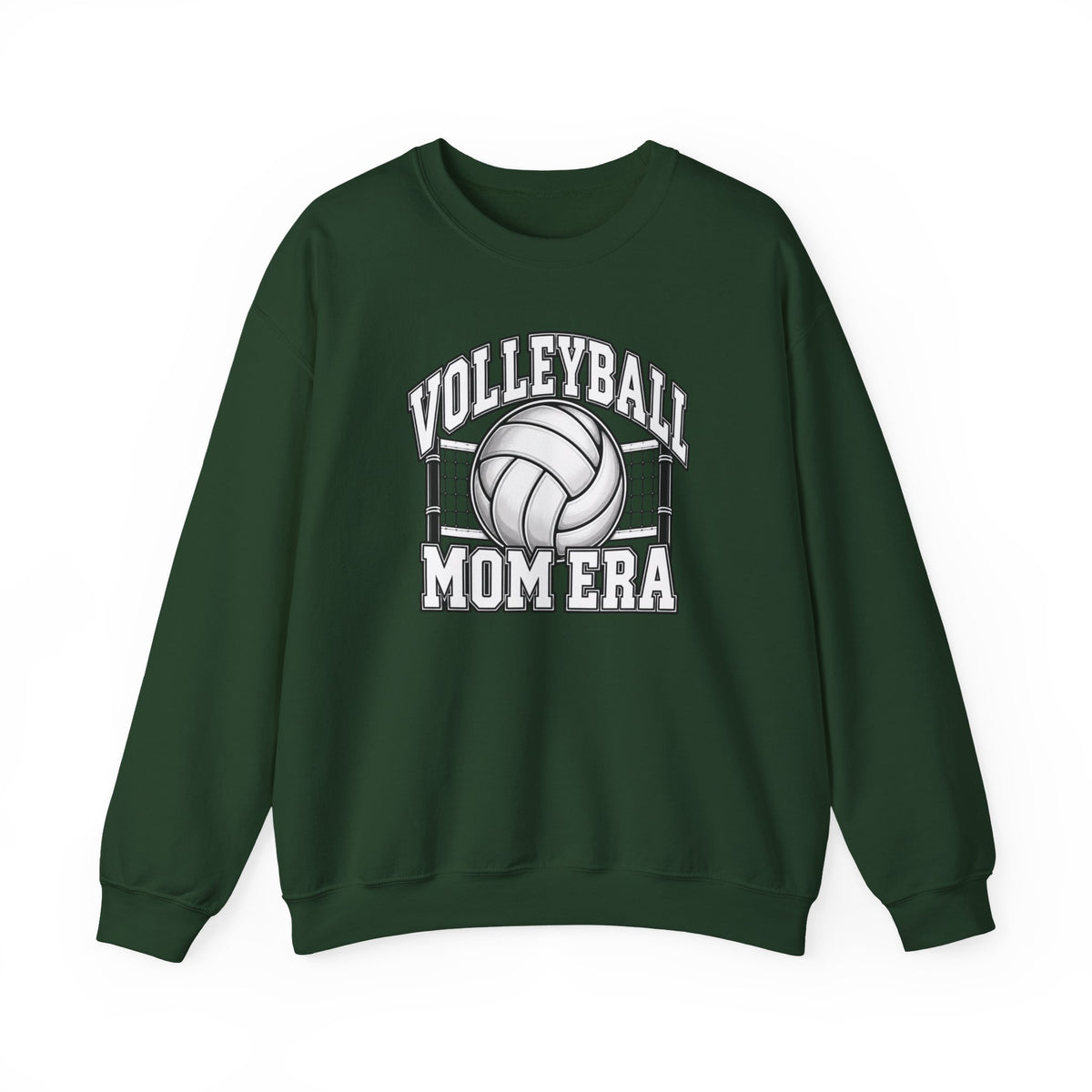 Volleyball Mom Crewneck Sweatshirt — Retro Volleyball Net Design