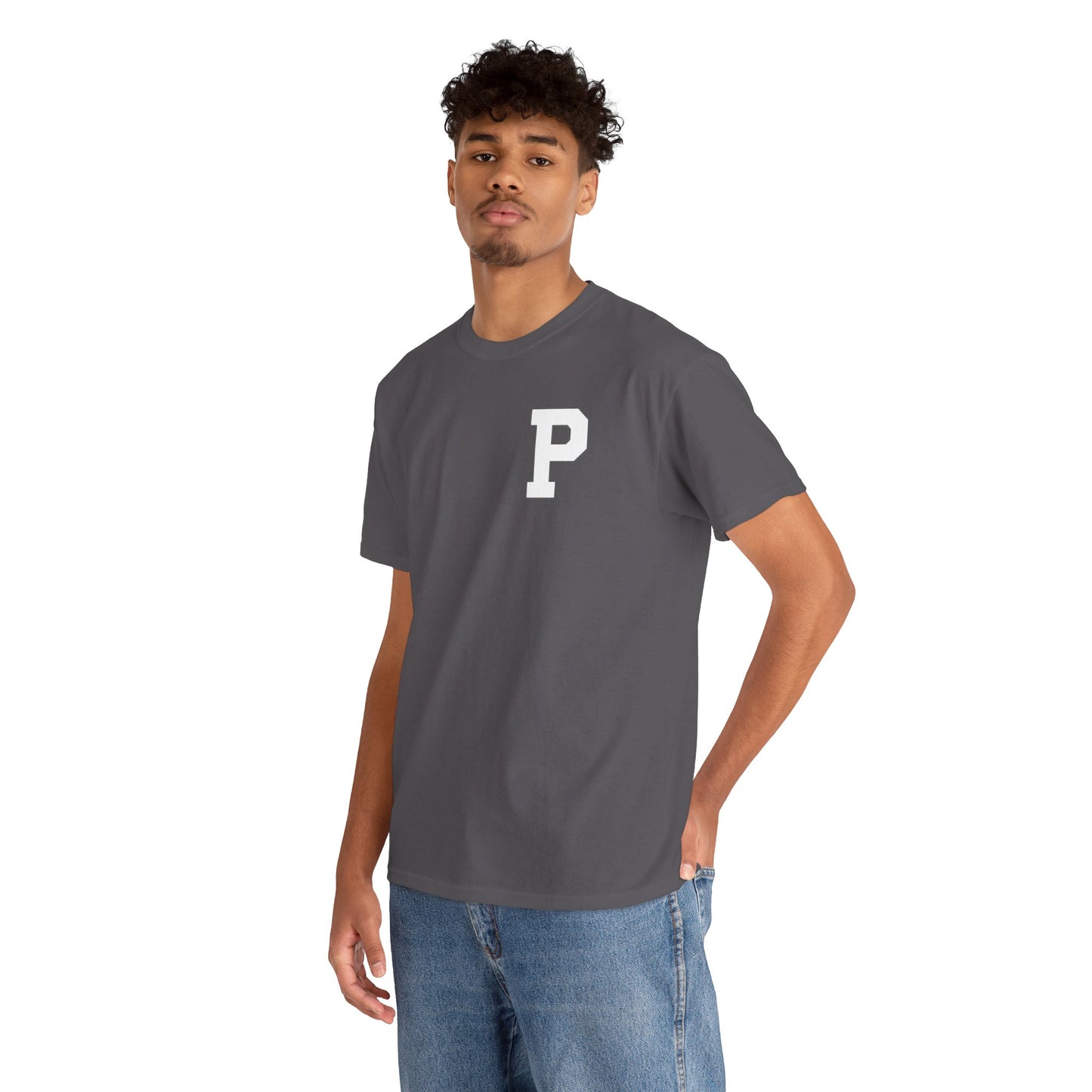 Varsity 'P' Pocket Tee — Retro Collegiate Letterman Shirt