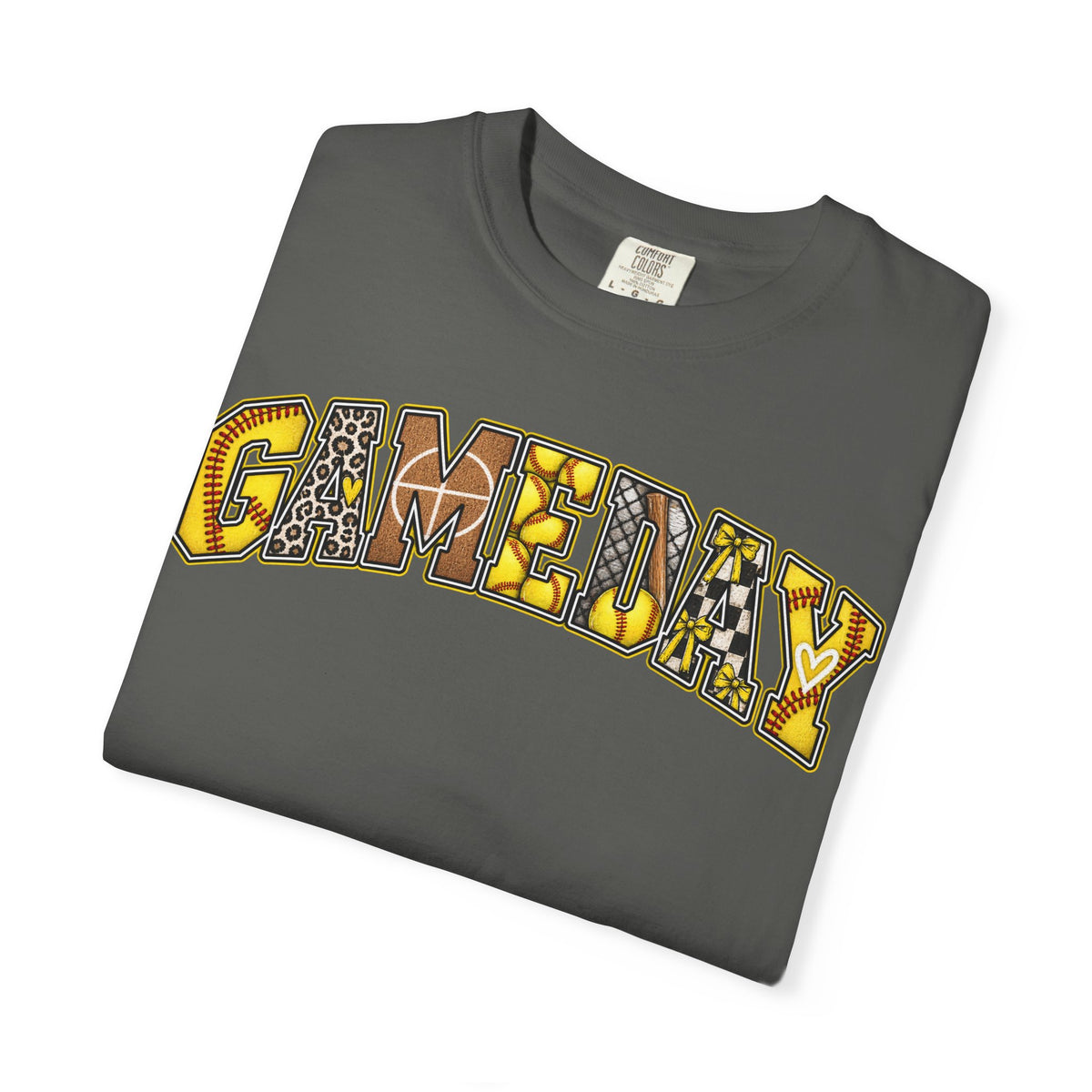 Softball Gameday Retro Patchwork T-Shirt