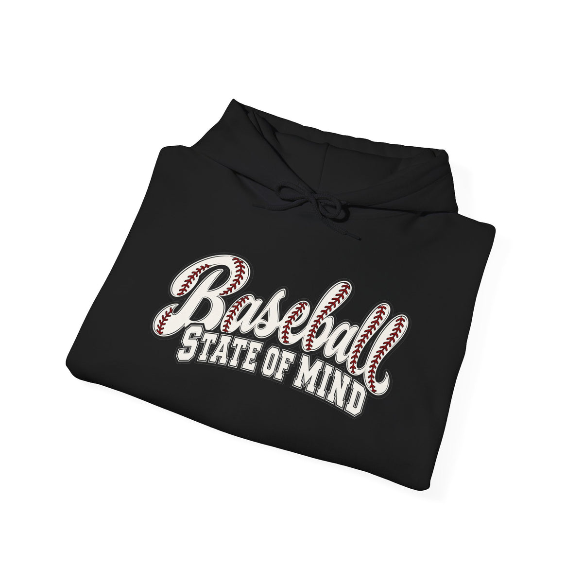 Baseball State of Mind Hoodie — Retro Script Baseball Pullover
