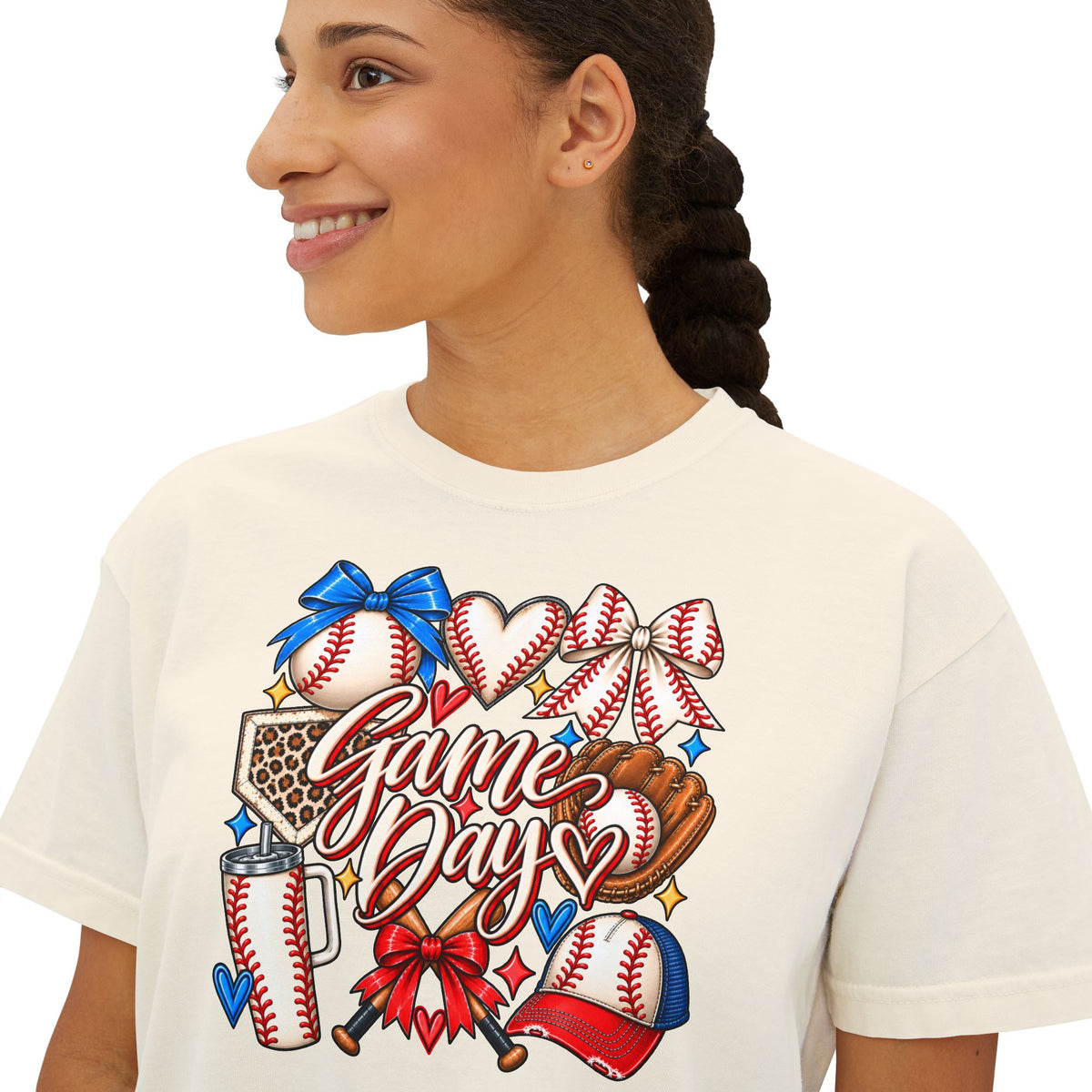 Game Day Baseball Women's Boxy Tee