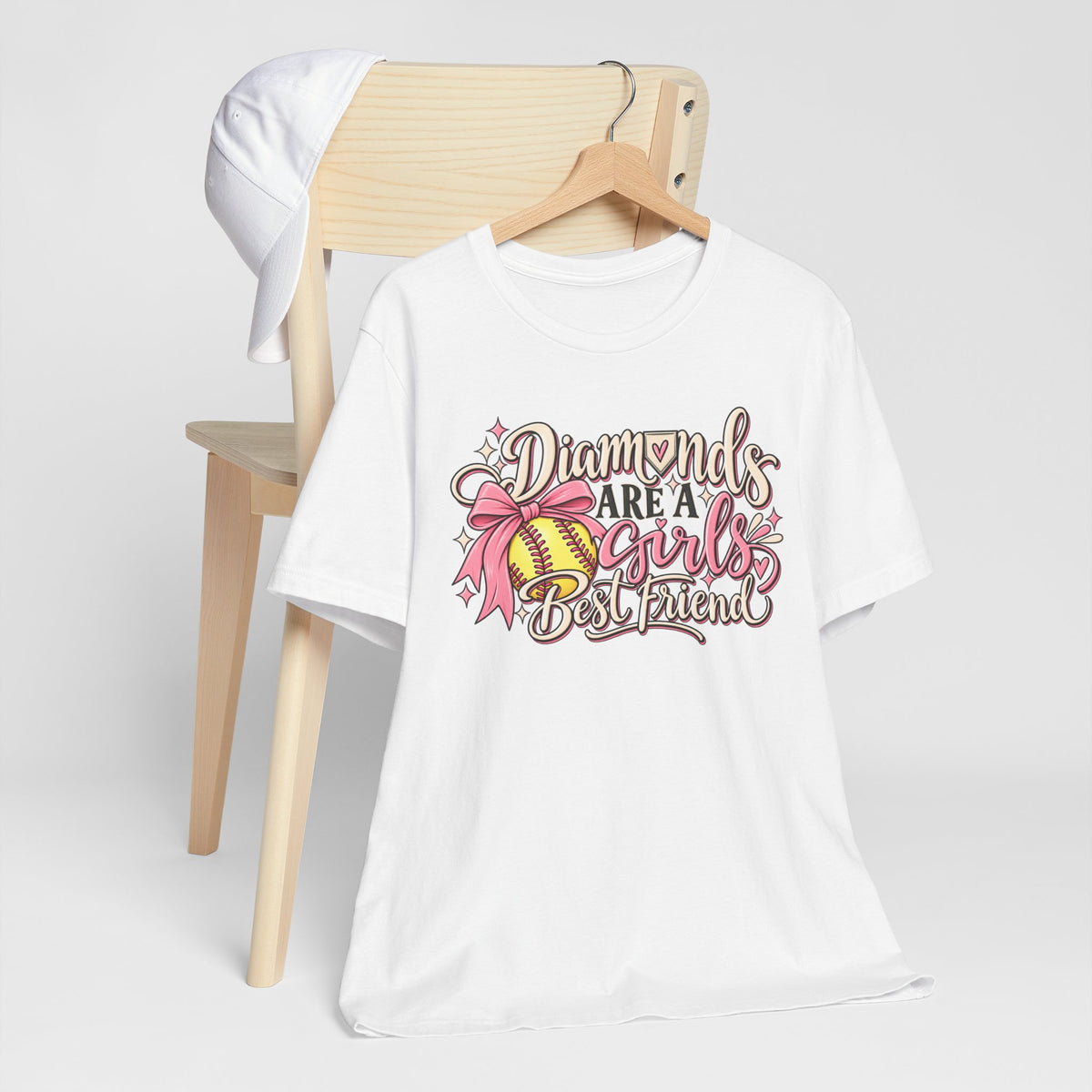 Diamonds Are a Girl's Best Friend Softball Graphic Tee