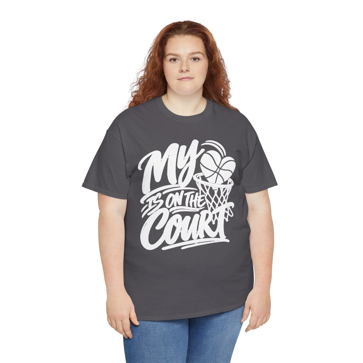 My Heart Is On The Court Basketball T-Shirt