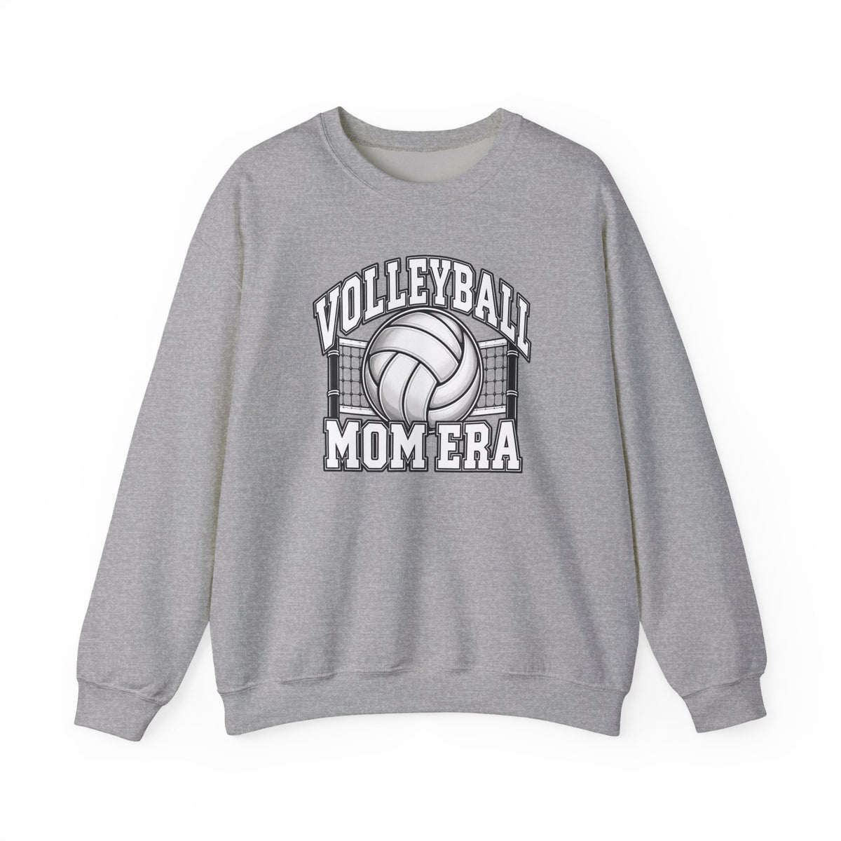 Volleyball Mom Crewneck Sweatshirt — Retro Volleyball Net Design