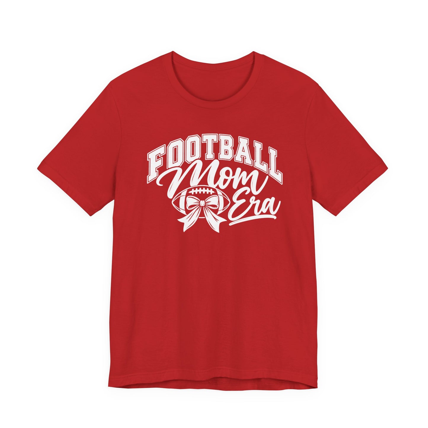 Football Mom Era T-Shirt – Cute Pink Game Day Tee with Football Ribbon