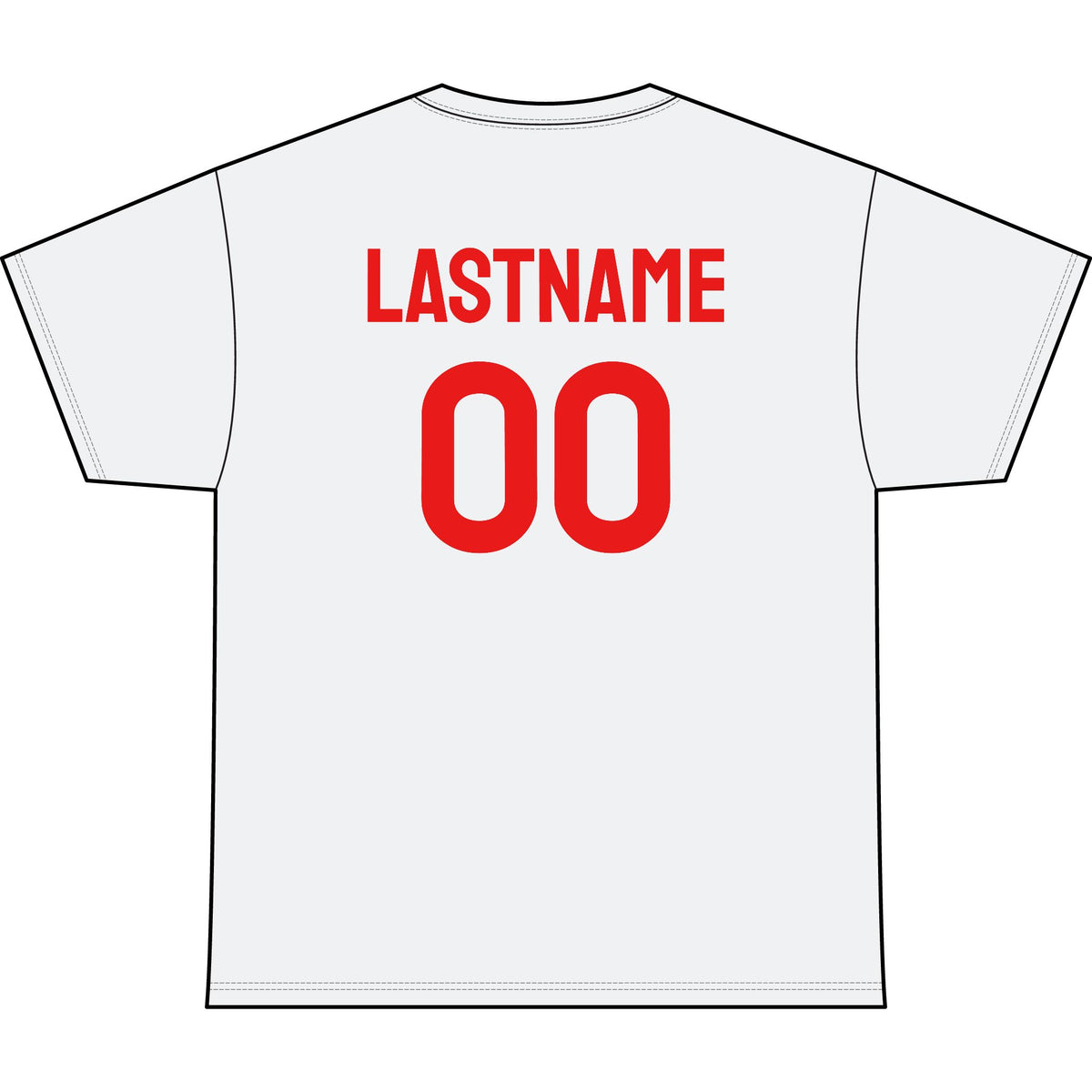 Outlaws National Baseball Softek Shirt-Personalize Back