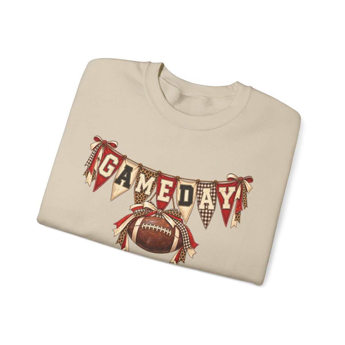 Gameday Football Crewneck Sweatshirt — Rustic Sports Banner Design