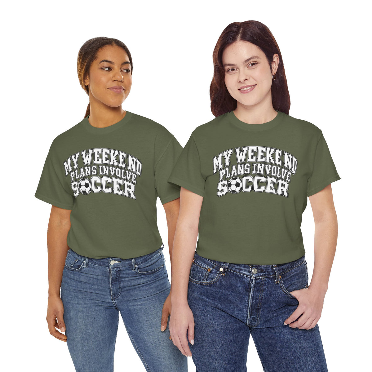 Soccer Tee — “My Weekend Plans Involve Soccer” Casual Graphic Shirt