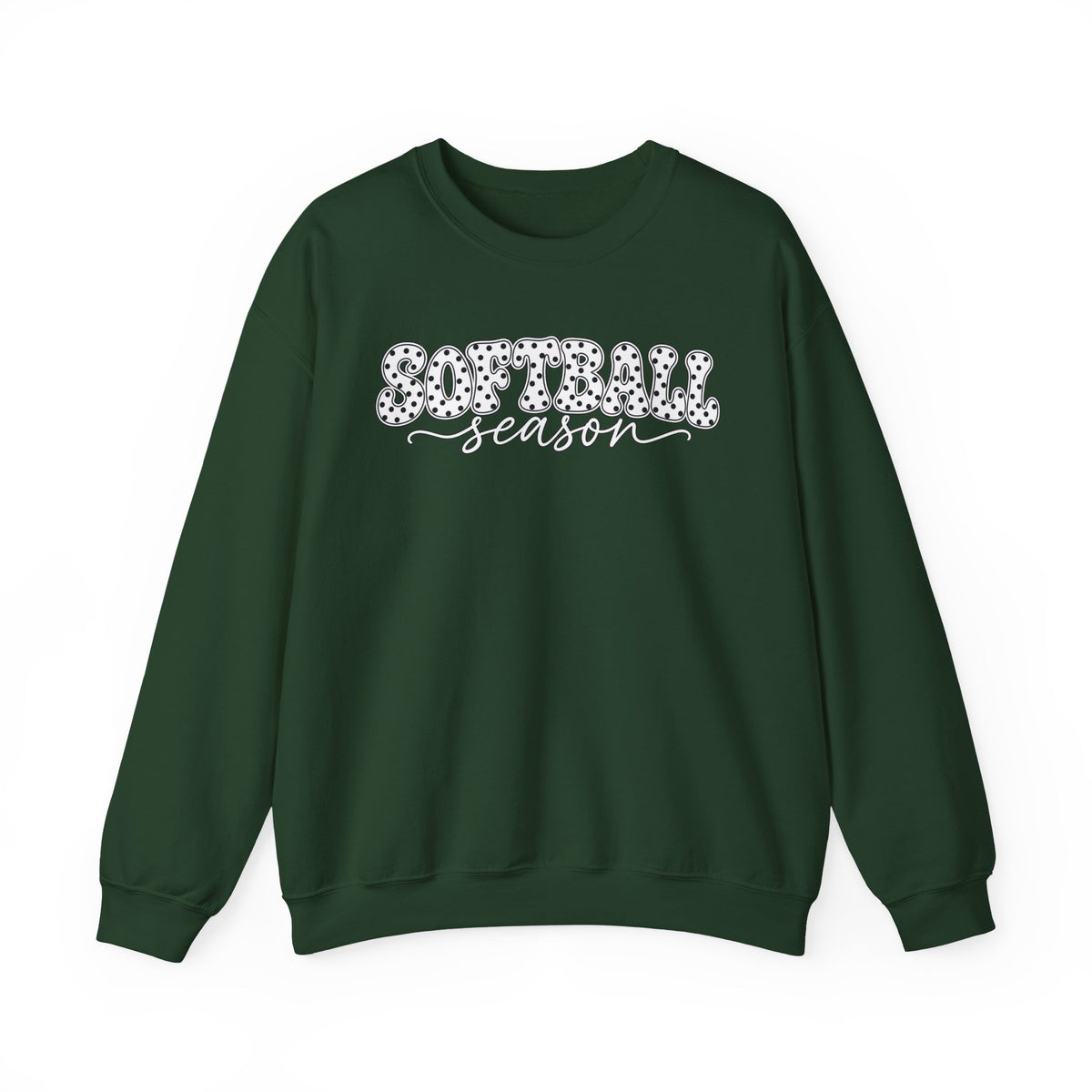 Softball Polka dot Crewneck Sweatshirt