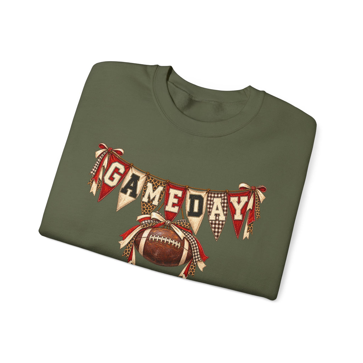 Gameday Football Crewneck Sweatshirt — Rustic Sports Banner Design