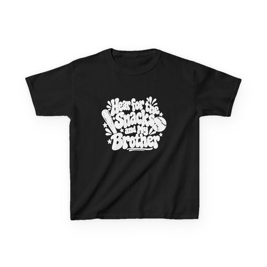 Kids T‑Shirt “I’m for the Snacks (Not My Brother)” Retro Graphic Tee