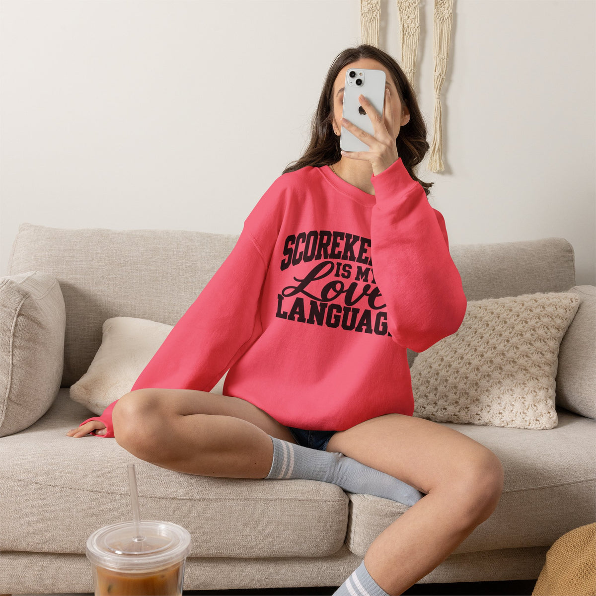 Scorekeeping Is My Love Language Sweatshirt — Funny Sports Scorekeeper Crewneck