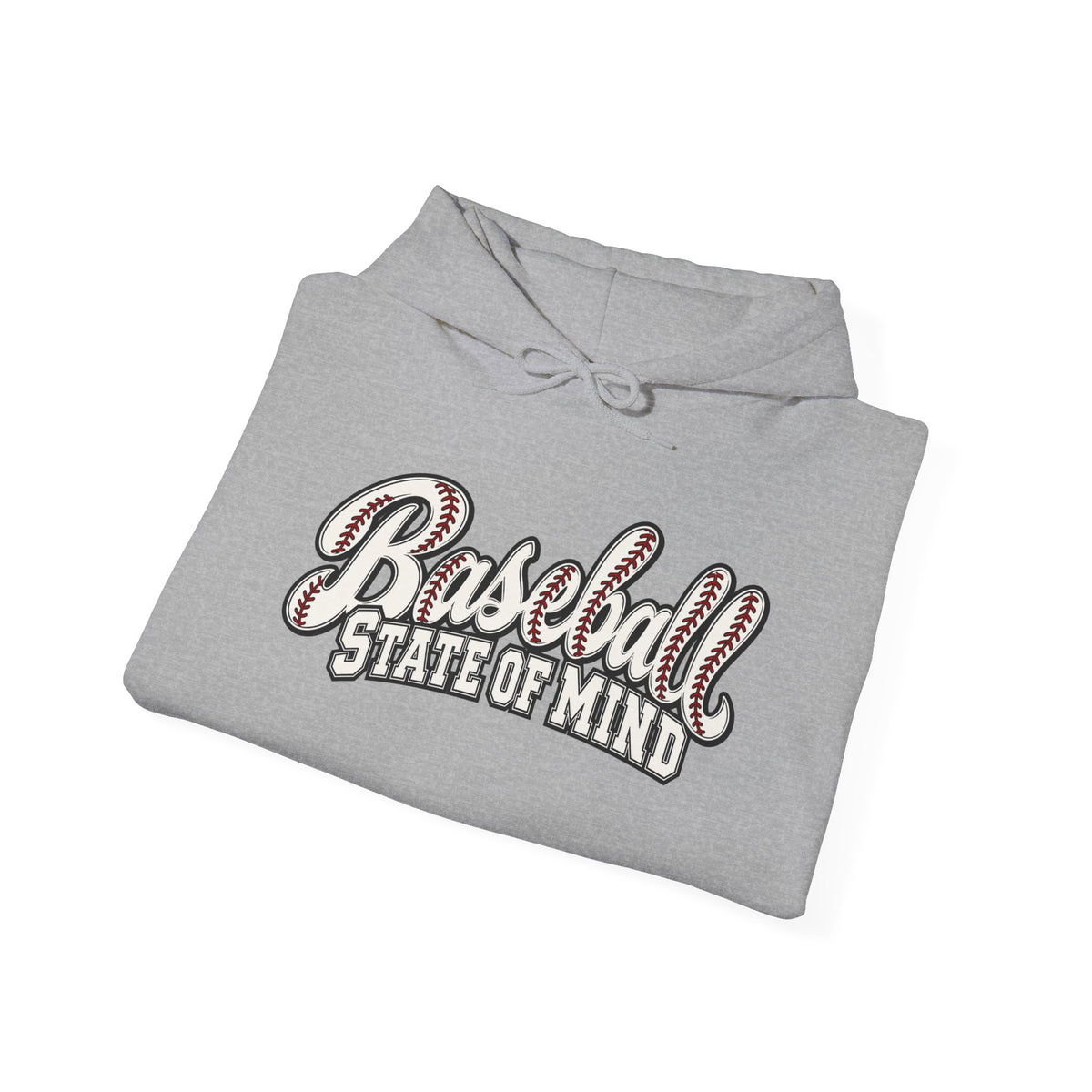 Baseball State of Mind Hoodie — Retro Script Baseball Pullover
