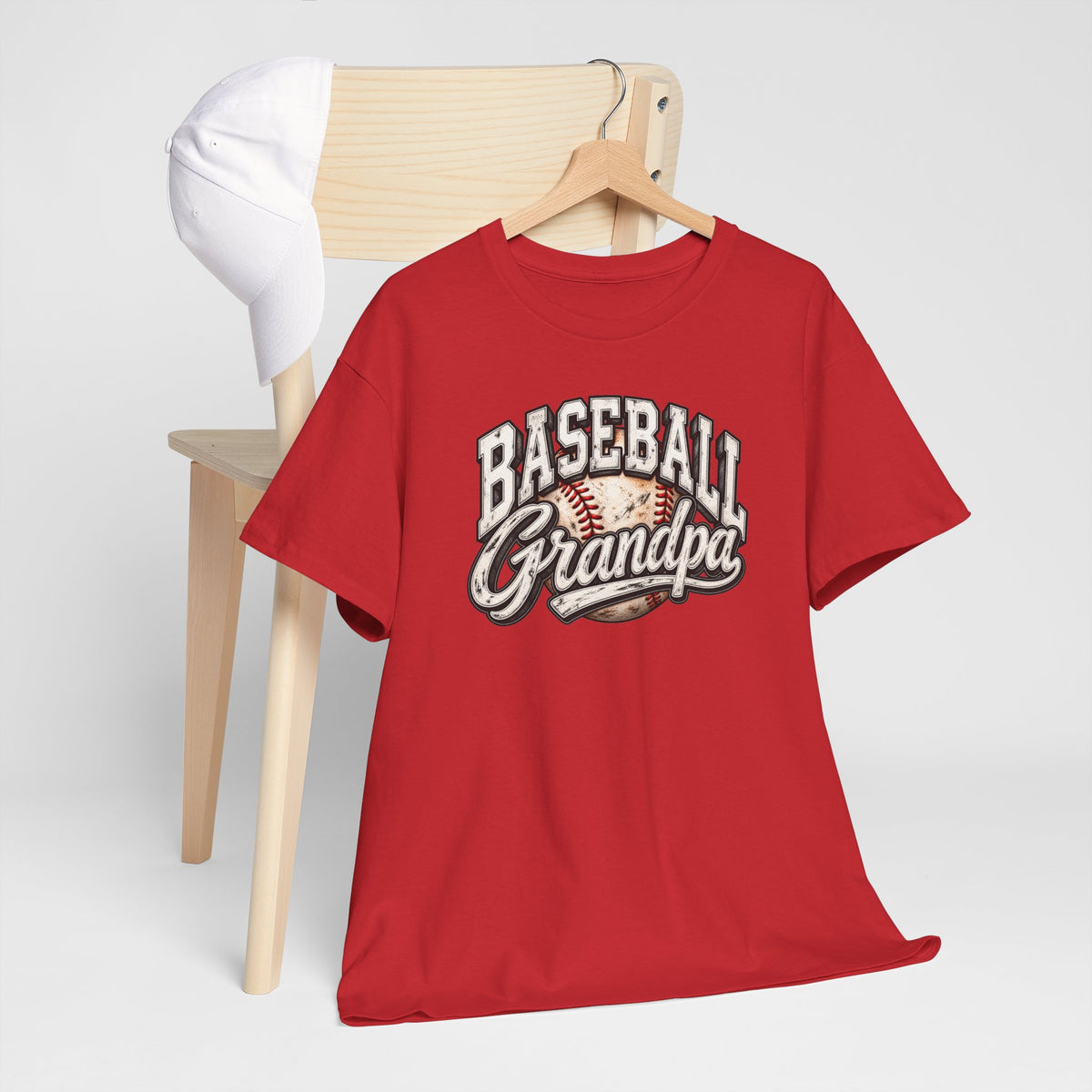 Baseball Grandpa T-Shirt — Vintage Baseball Graphic Tee for Grandfathers
