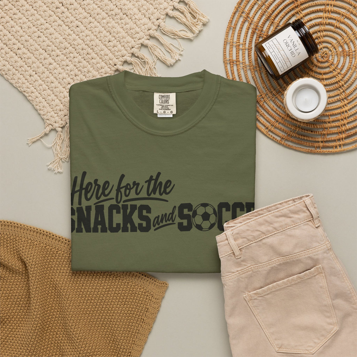 Here for the Snacks and Soccer T‑Shirt
