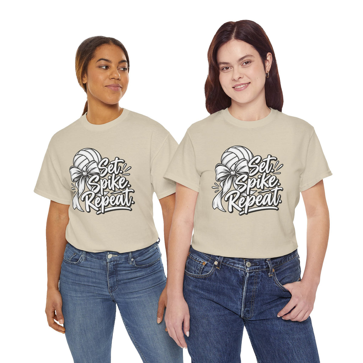 “Set, Spike, Repeat” Graphic T-Shirt