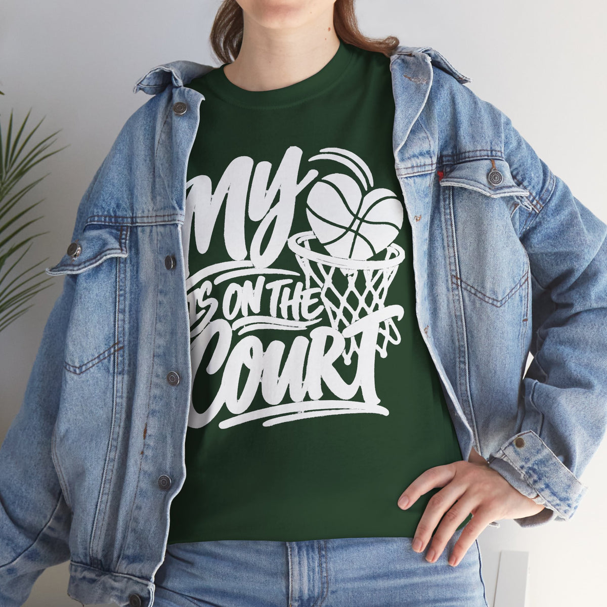 My Heart Is On The Court Basketball T-Shirt