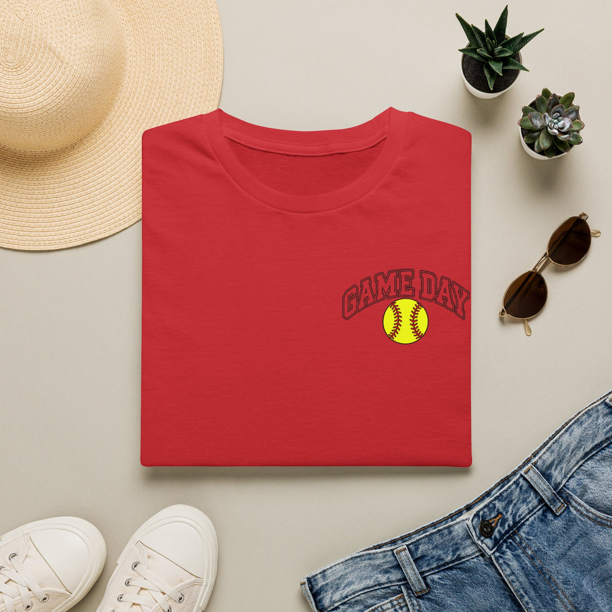 Game Day Softball T-Shirt — Womens/Mens Casual Sports Tee