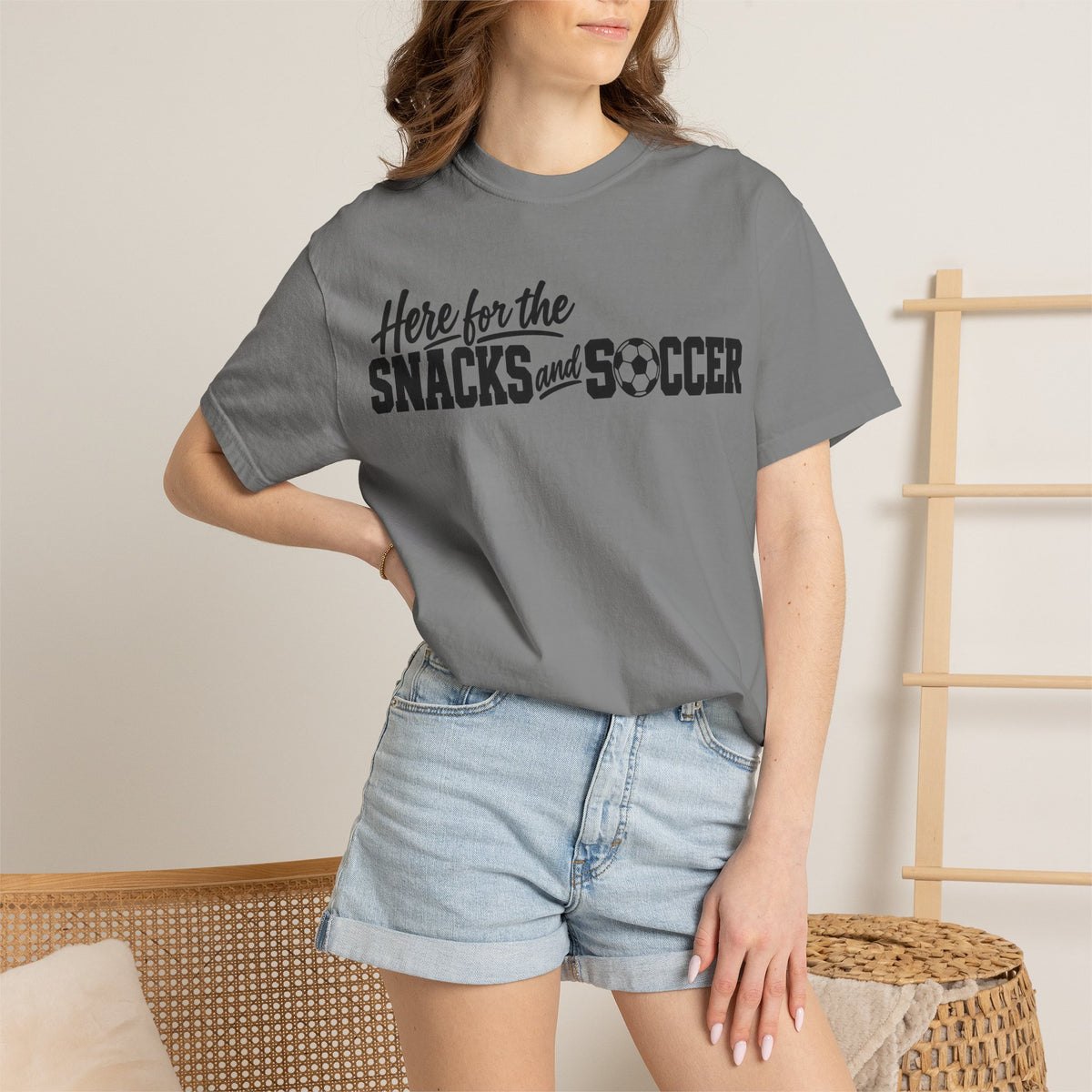 Here for the Snacks and Soccer T‑Shirt