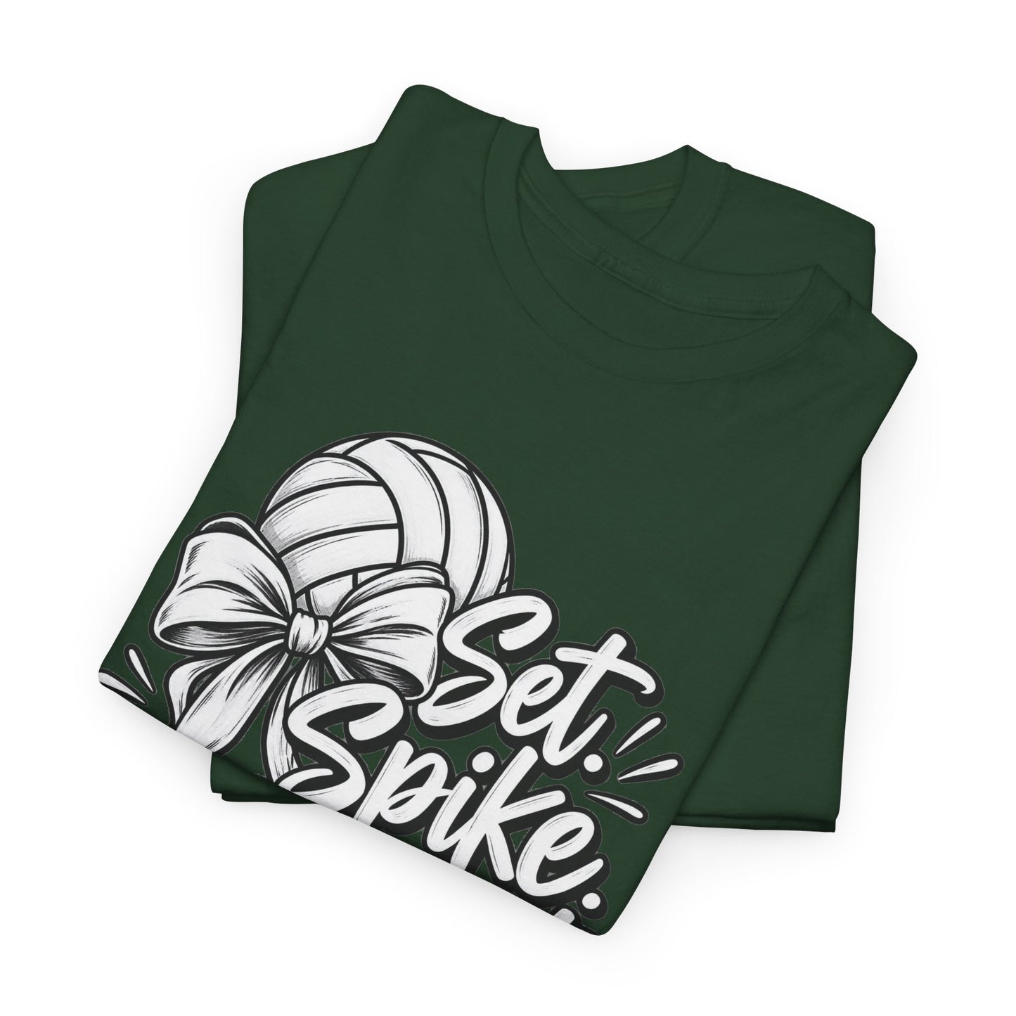 Volleyball Tee – “Set, Spike, Repeat” Graphic T-Shirt