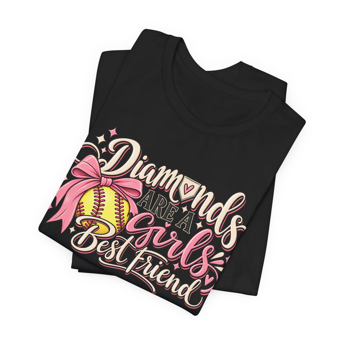 Diamonds Are a Girl's Best Friend Softball Graphic Tee