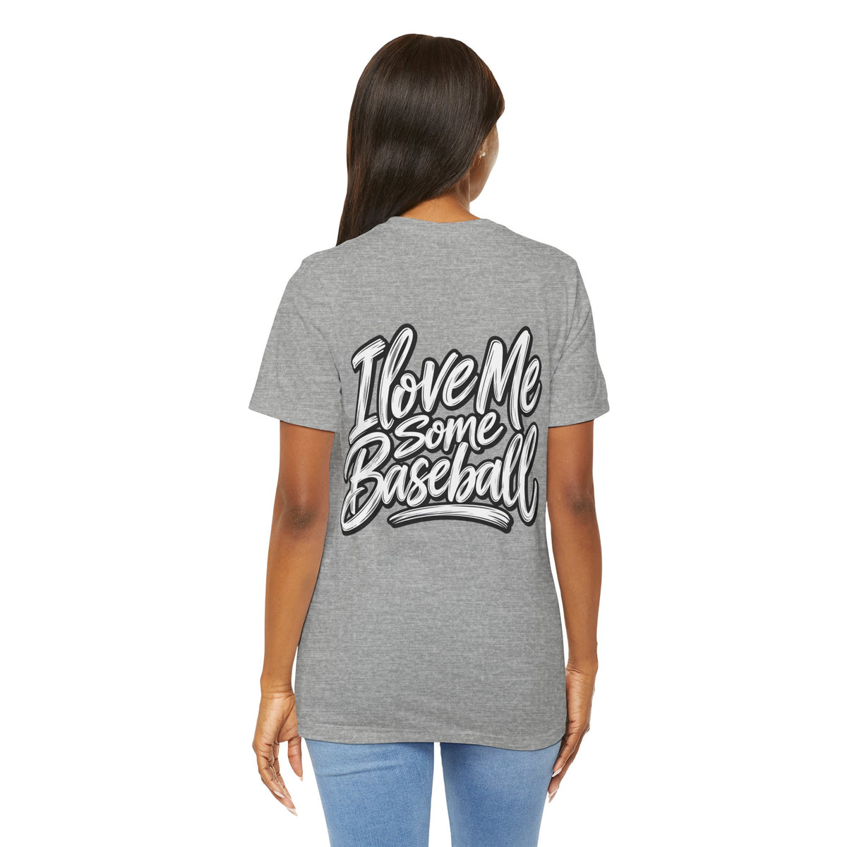 I Love Me Some Baseball T‑Shirt — Heart Baseball Graphic Tee