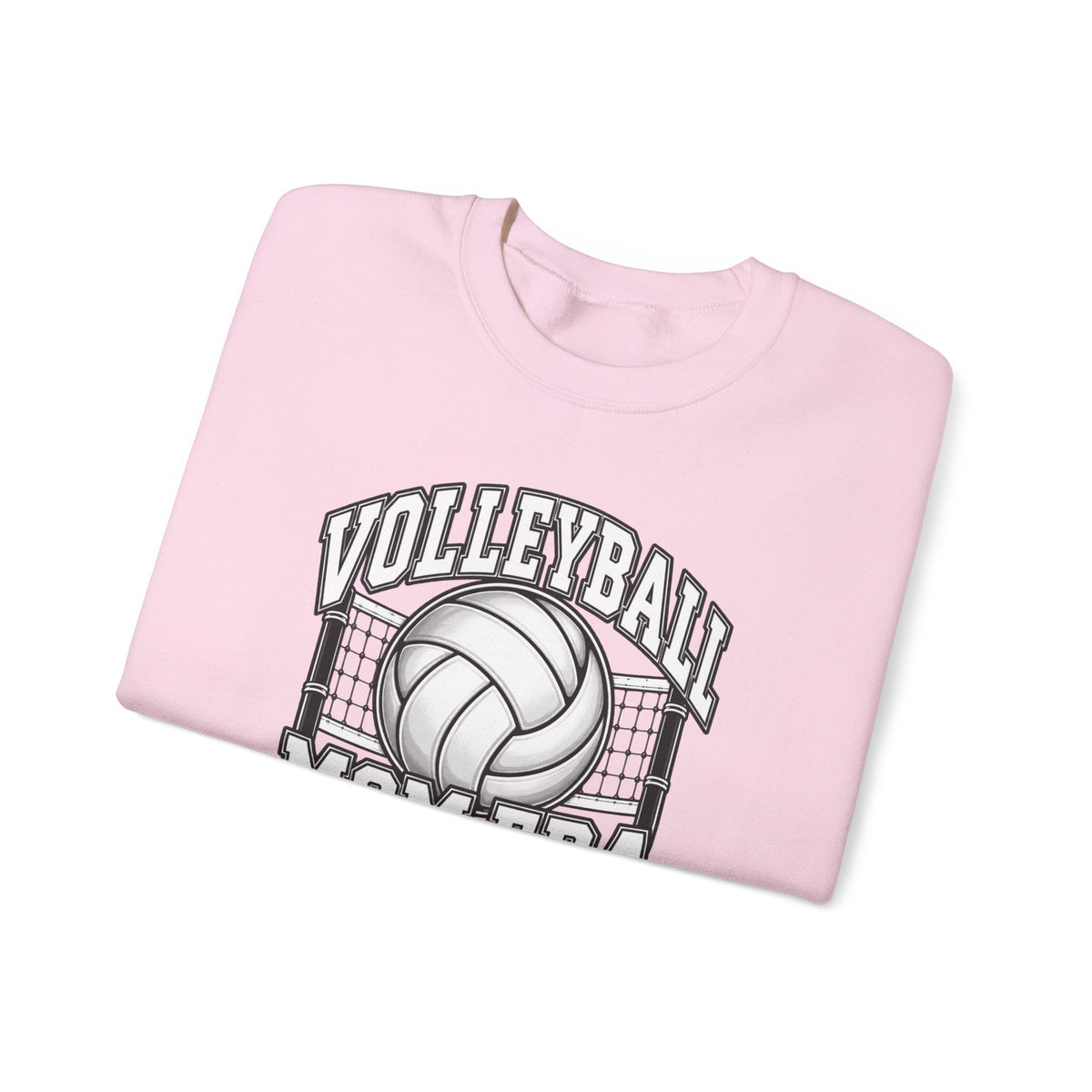 Volleyball Mom Crewneck Sweatshirt — Retro Volleyball Net Design