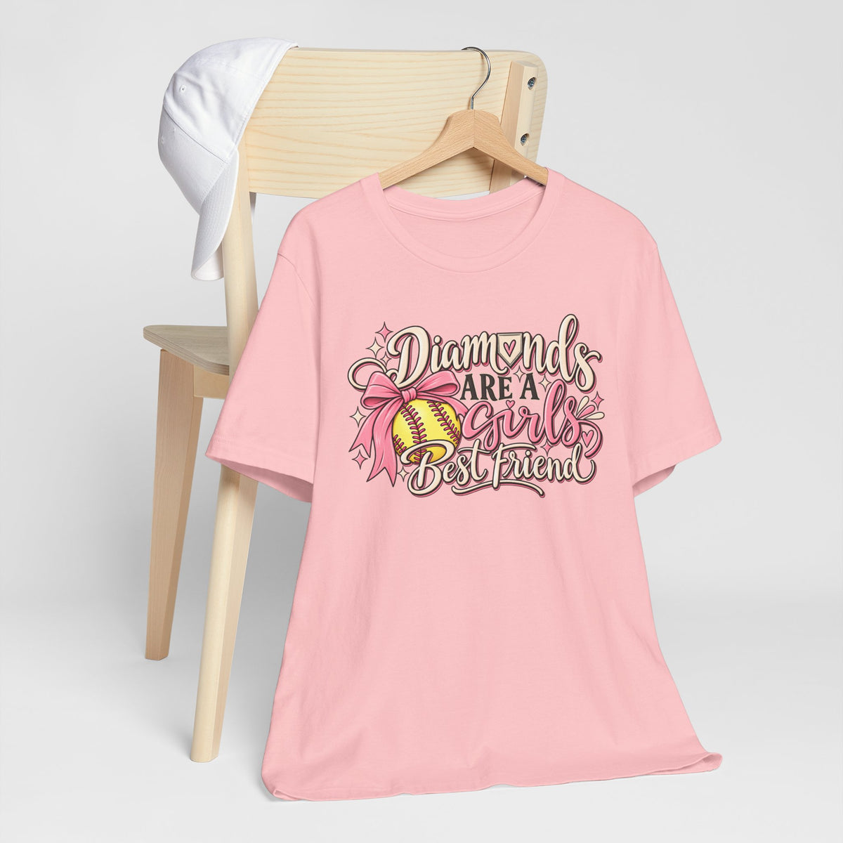 Diamonds Are a Girl's Best Friend Softball Graphic Tee