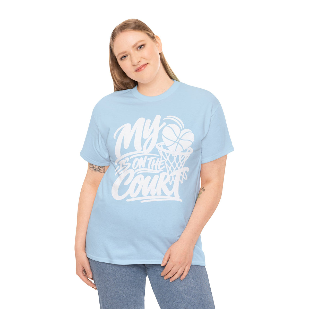 My Heart Is On The Court Basketball T-Shirt