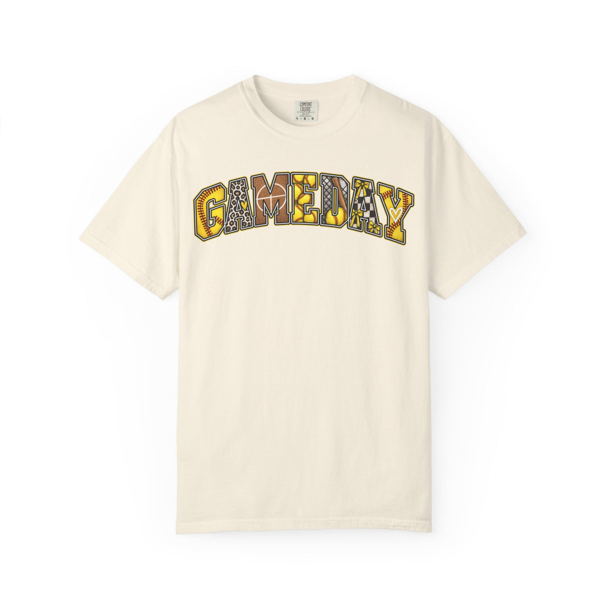 Softball Gameday Retro Patchwork T-Shirt