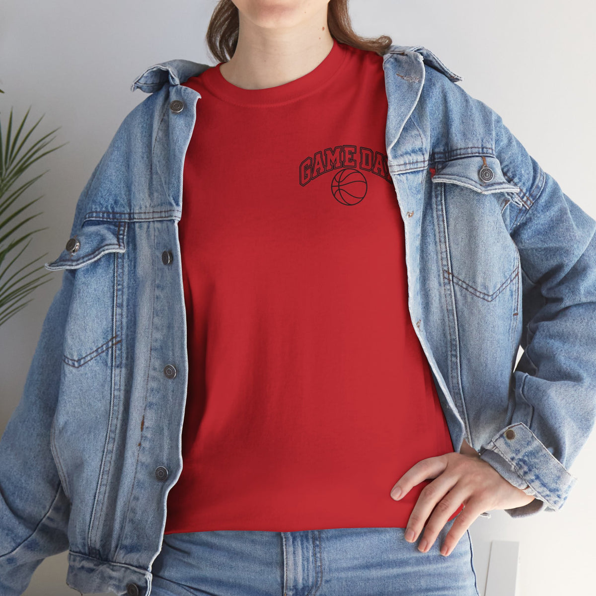 Basketball Gamer Tee — "Game Day" Graphic Chest T‑Shirt