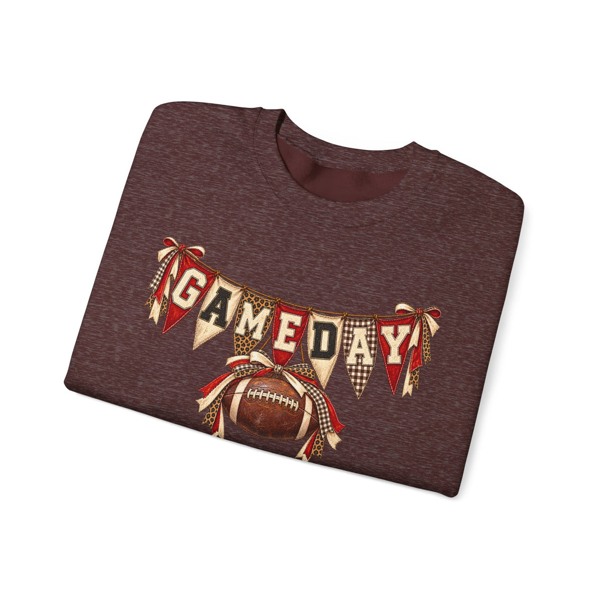 Gameday Football Crewneck Sweatshirt — Rustic Sports Banner Design