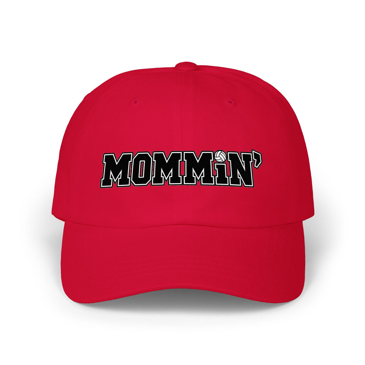 Mommin' Classic Dad Cap — Embroidered Casual Volleyball Hat for Moms