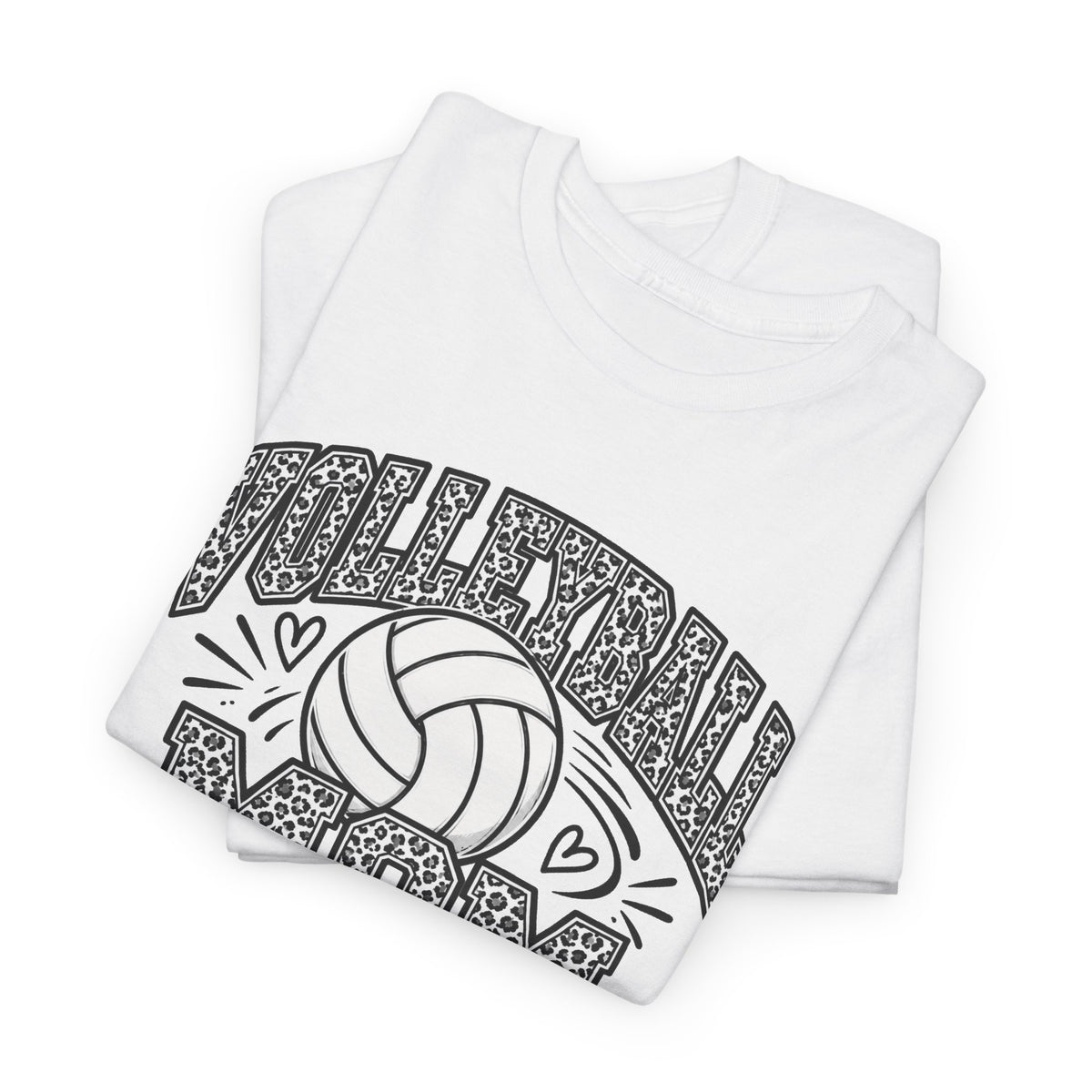 Volleyball Mom Cheetah Print T-Shirt