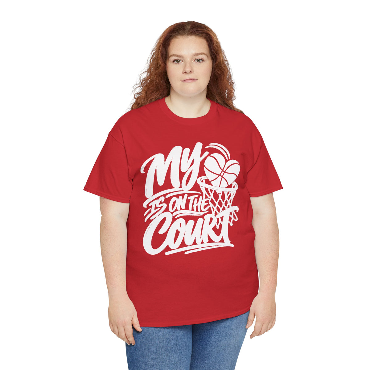 My Heart Is On The Court Basketball T-Shirt