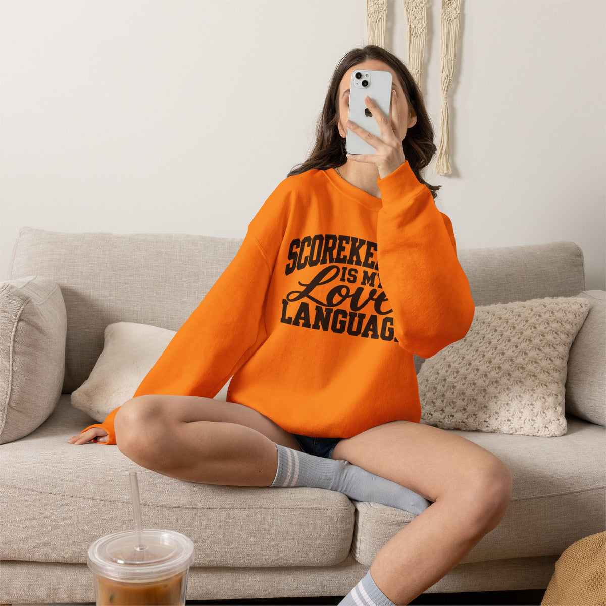 Scorekeeping Is My Love Language Sweatshirt — Funny Sports Scorekeeper Crewneck