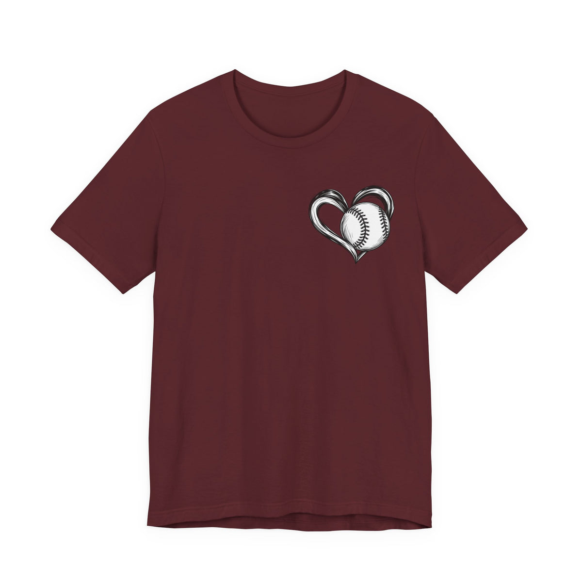 I Love Me Some Baseball T‑Shirt — Heart Baseball Graphic Tee