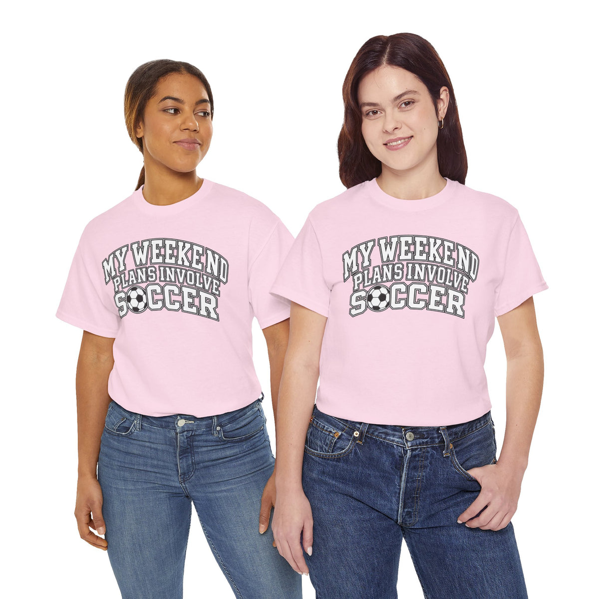 Soccer Tee — “My Weekend Plans Involve Soccer” Casual Graphic Shirt