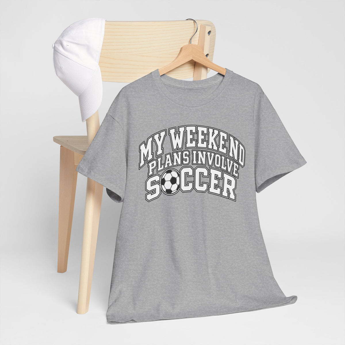 Soccer Tee — “My Weekend Plans Involve Soccer” Casual Graphic Shirt