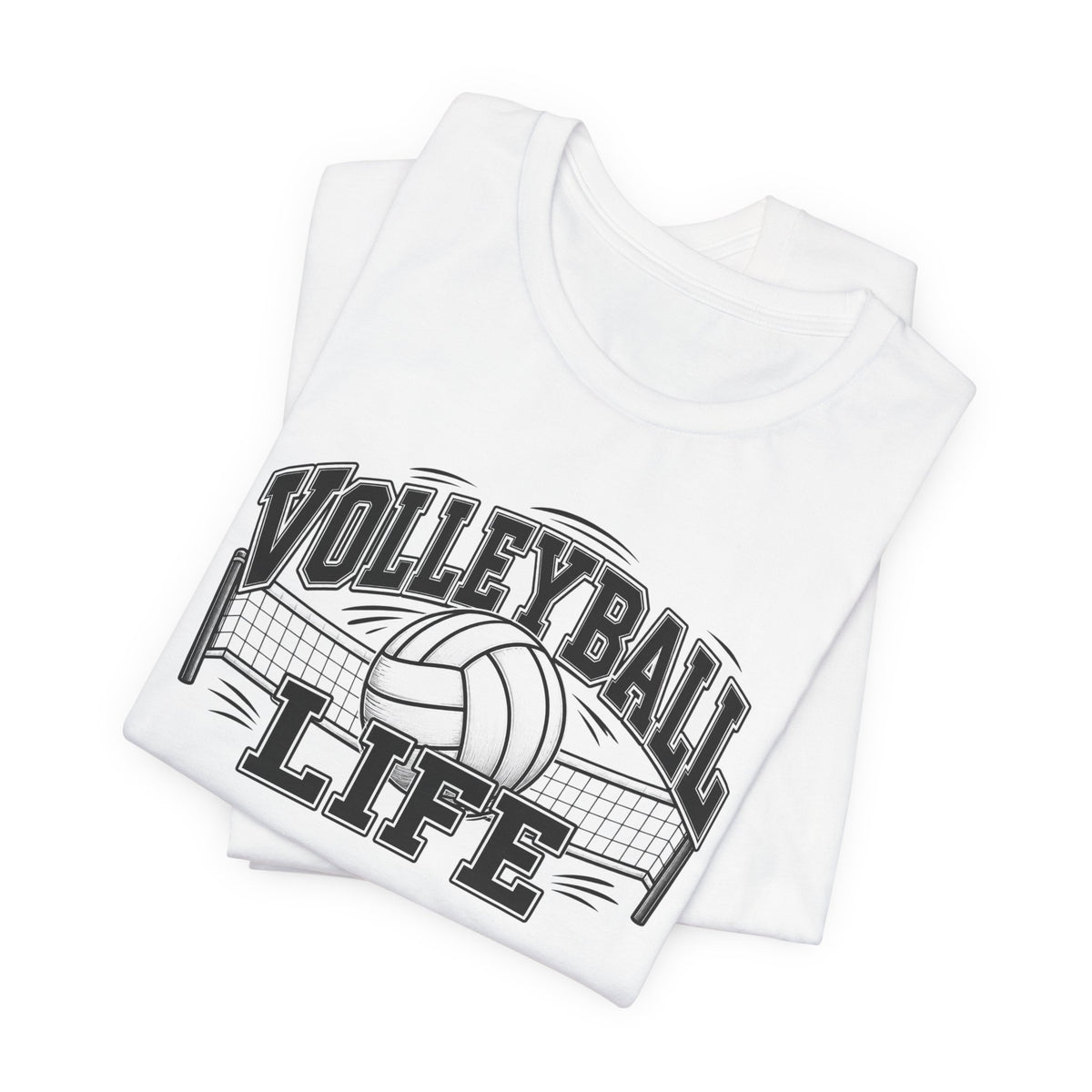 Volleyball Life Tee — Graphic Volleyball Net Shirt