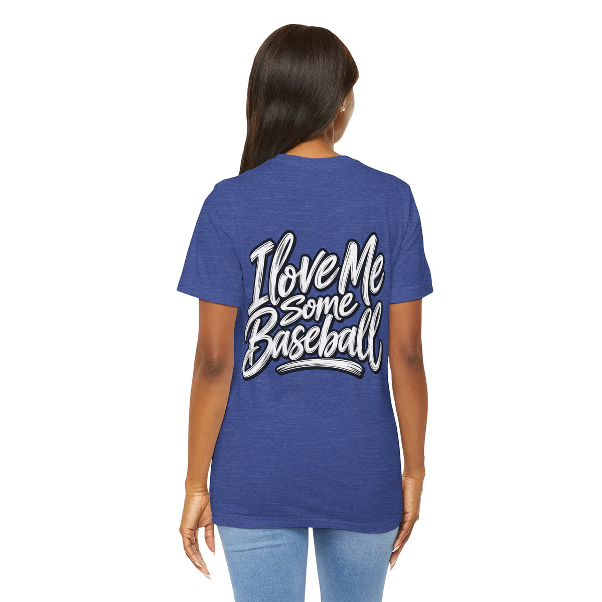 I Love Me Some Baseball T‑Shirt — Heart Baseball Graphic Tee