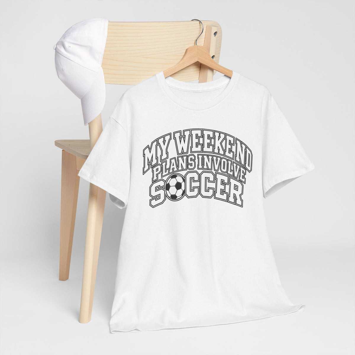 Soccer Tee — “My Weekend Plans Involve Soccer” Casual Graphic Shirt