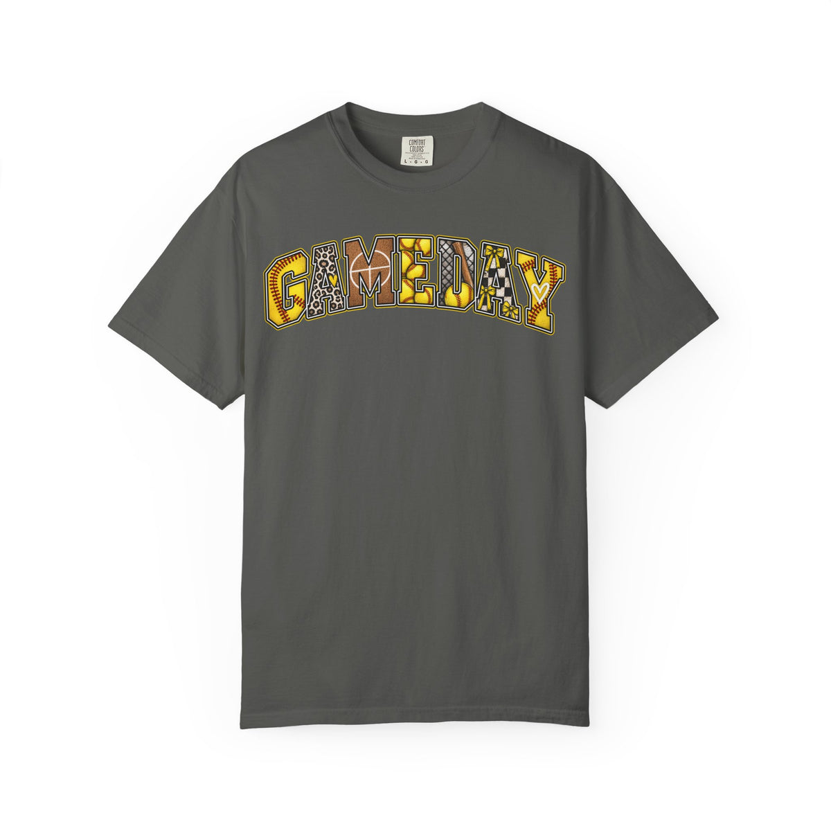 Softball Gameday Retro Patchwork T-Shirt